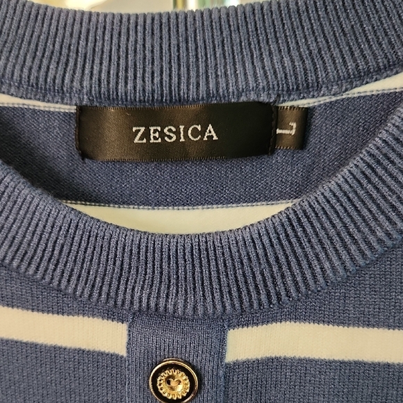 ZESICA Blue Striped Midi Dress - Picture 5 of 8